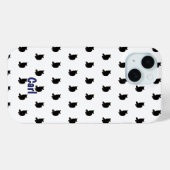 Schwarze Katze (weiß) Case-Mate iPhone Hülle (Rückseite (Horizontal))
