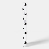 Schwarze Katze (weiß) Case-Mate iPhone Hülle (Rückseite / Links)