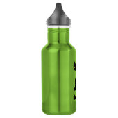 SCHWARZE KATZE weiß, rosa Trinkflasche (Links)