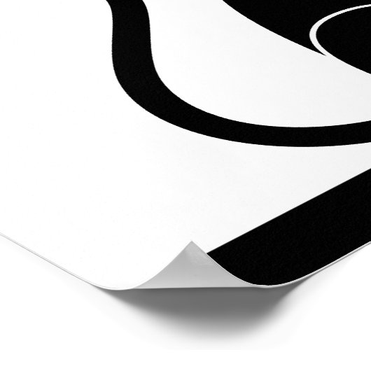 Schwarze Katze, weiße Katze Poster (Ecke)