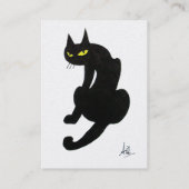 SCHWARZE KATZE, Weißpearenpapier Visitenkarte (Rückseite)