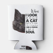 SCHWARZE KATZE, WENN ICH IN DIE AUGEN EINER KATZE DOSENKÜHLER (Rückseite)