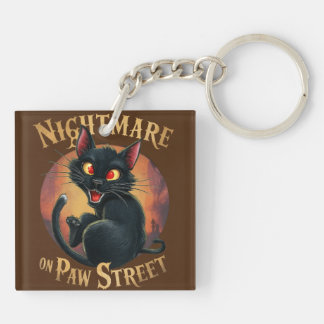 Schwarze Katze, wo Horror Fantasie trifft Schlüsselanhänger