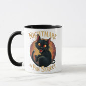Schwarze Katze, wo Horror Fantasie trifft Tasse (Links)