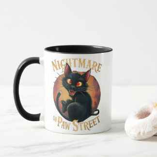 Schwarze Katze, wo Horror Fantasie trifft Tasse