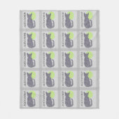 Schwarze Katze Z und der Mond-Katzen-Liebhaber Fleecedecke (Vorderseite)