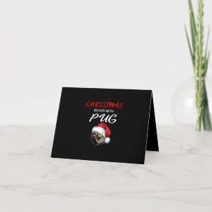 Schwarze Katze zu Weihnachten Dankeskarte