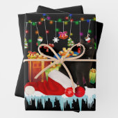 Schwarze Katze zu Weihnachten Geschenkpapier Set (Beispiel)