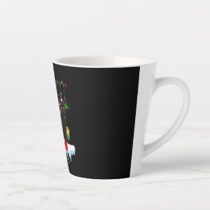 Schwarze Katze zu Weihnachten Milchtasse