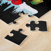 Schwarze Katze zu Weihnachten Puzzle (Seite)