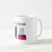 Schwarze Katze zurück in die Schule Kaffeetasse (VorderseiteRechts)