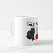 Schwarze Katze zurück in die Schule Kaffeetasse (Vorderseite Links)