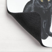 Schwarze Katze zurück in die Schule Mousepad (Ecke)
