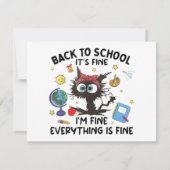 Schwarze Katze zurück zur Schule sein schönes Ich  (Rückseite)