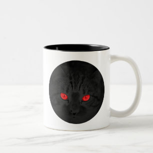 Schwarze Katze Zweifarbige Tasse