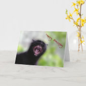 Schwarze Katzen-alles Gute zum Geburtstag Karte (Gelbe Blume)