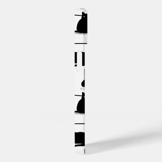 Schwarze Katzen auf Laptops Case-Mate iPhone Hülle (Rückseite / Rechts)