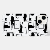 Schwarze Katzen auf Laptops Case-Mate iPhone Hülle (Rückseite (Horizontal))