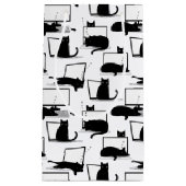 Schwarze Katzen auf Laptops Kleine Geschenktüte (Vorderseite)