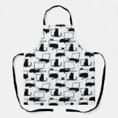 Schwarze Katzen auf Laptops Schürze (Vorderseite)