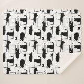 Schwarze Katzen auf Laptops Sherpadecke (Vorderseite (Horizontal))