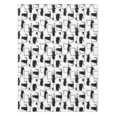 Schwarze Katzen auf Laptops Tischdecke (Vorderseite)