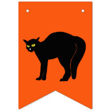 Schwarze Katzen auf mehrfarbigem Hintergrund