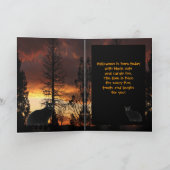 Schwarze Katzen auf Patrouillenkarte Karte (Innenseite)