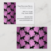 Schwarze Katzen auf PInk Visitenkarte (Vorne/Hinten)