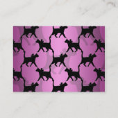 Schwarze Katzen auf PInk Visitenkarte (Rückseite)