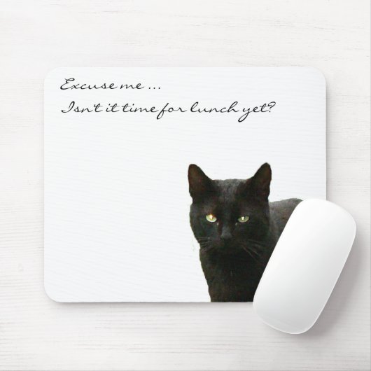 Schwarze Katzen-Aufpassen Mousepad (Mit Mouse)