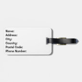 Schwarze Katzen aus der Mitte des Jahrhunderts Gepäckanhänger (Rückseite horizontal)