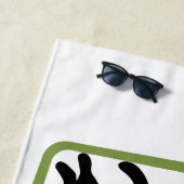 Schwarze Katzen aus der Mitte des Jahrhunderts Strandtuch (Beispiel)