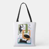 Schwarze Katzen aus der Mitte des Jahrhunderts Tasche (Rückseite)
