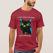 Schwarze Katzen-Außerirdische! T - Shirt (Vorderseite)