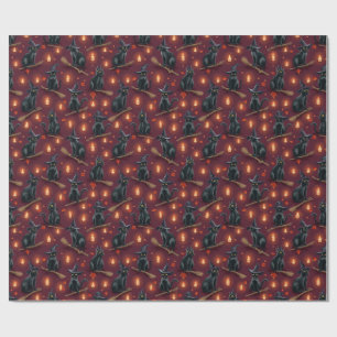 Schwarze Katzen, Autor Natasha Us Geschenkpapier