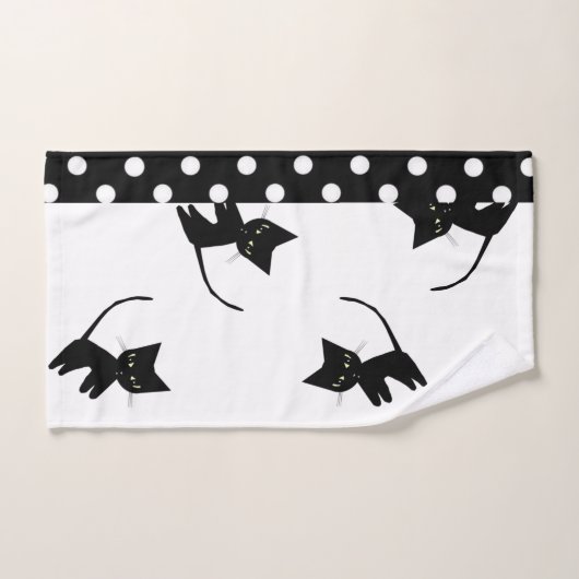 Schwarze Katzen-Badezimmer-Tuch-Set Badhandtuch Set (Handtuch)