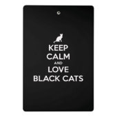 Schwarze Katzen behalten und Liebe Mini Klemmbrett (Rückseite)