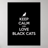 Schwarze Katzen behalten und Liebe Poster (Vorne)