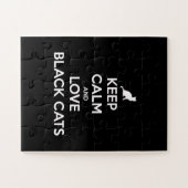 Schwarze Katzen behalten und Liebe Puzzle (Horizontal)