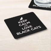 Schwarze Katzen behalten und Liebe Rechteckiger Pappuntersetzer (angewinkelt)