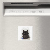 Schwarze Katzen-Cartoon Magnet (In Situ (Geschirrspüler))
