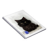 Schwarze Katzen-Cartoon Notizblock (Rechte Seite)