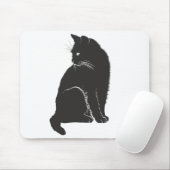 Schwarze Katzen-Computer-Mäusematte ES Büro-Arbeit Mousepad (Mit Mouse)