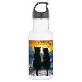 Schwarze Katzen der Katze 582 Trinkflasche (Vorderseite)