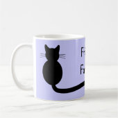 Schwarze Katzen-Duo - Freunde Furever Kaffeetasse (Links)