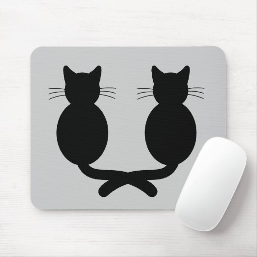 Schwarze Katzen-Duo - Mousepad (Mit Mouse)