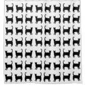 Schwarze Katzen Duschvorhang (Vorderseite)