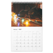 Schwarze Katzen eine Seite Kalender (Jan 2027)