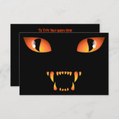 Schwarze Katzen Einladungen Personalisierte Hallow (Vorne/Hinten)